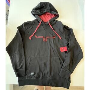 NWT Kimes Ranch Fast Talker Hoodie Black Red 100% Cotton Western Rodeo Size XL
